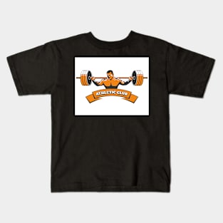 Athletic or Powerlifting Club Emblem Kids T-Shirt